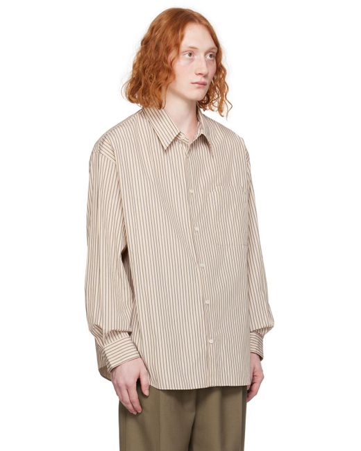 Lemaire Natural Striped Shirt for men