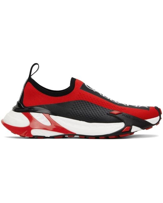 Dolce & Gabbana Dolce&gabbana Red & Black Fast Sneakers for men