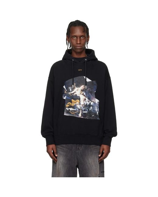 Off-White c/o Virgil Abloh Black Cupid Paper Skate Hoodie for men