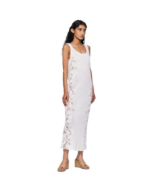 Alaïa Black Guipure Lace Flower Midi Dress