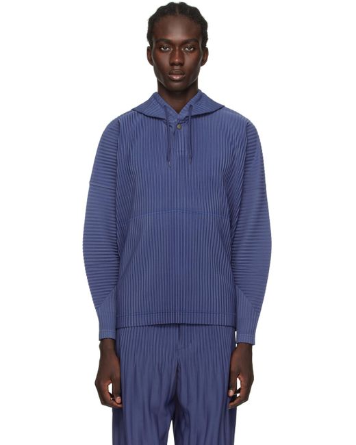 Homme Plissé Issey Miyake Homme Plissé Issey Miyake Blue Monthly Color December Hoodie for men