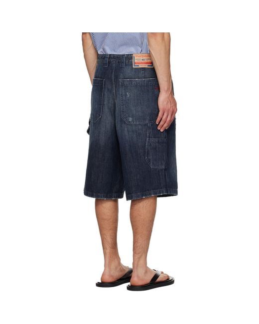 DIESEL Blue D-Livery-W-Short Denim Shorts for men