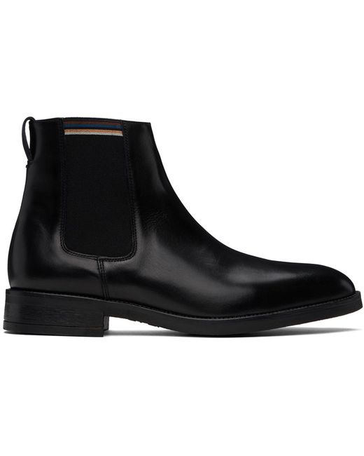 Paul Smith Black Leather Lansing Chelsea Boots for men