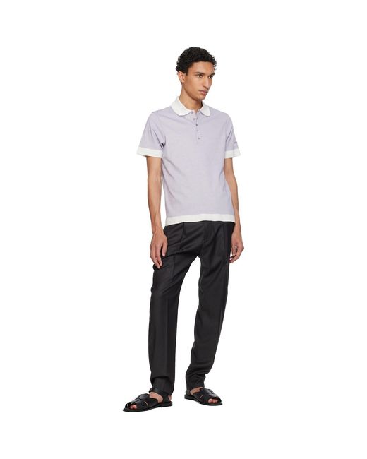 Paul Smith Purple Lyocell-Blend Contrast Trim Polo for men