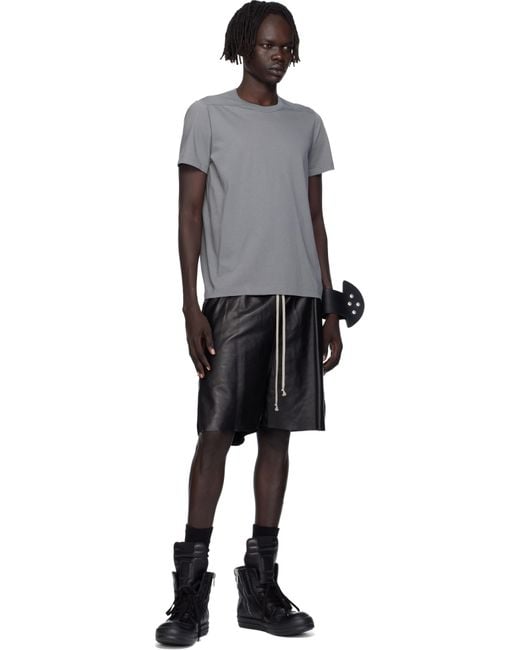 Rick Owens Black Concordians Short Level T-Shirt for men