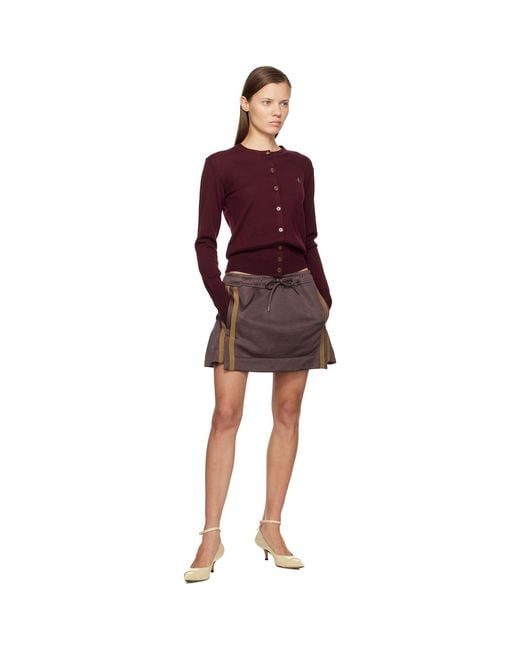 Vivienne Westwood Red Burgundy Bea Cardigan