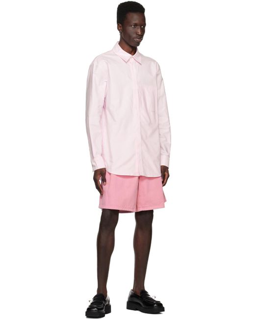 Wooyoungmi Pink Pleated Shorts for men