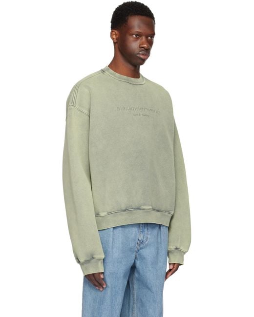 Alexander Wang Green Embossed Sweatshirt for men