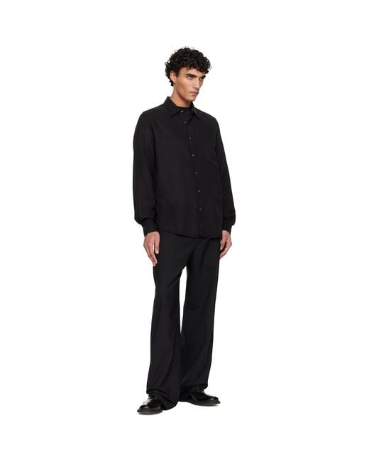 Hope Black Wide-Leg Suit Trousers for men