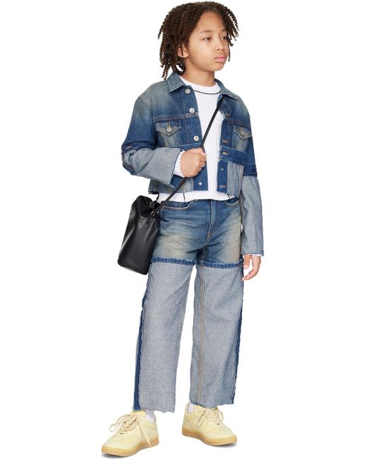 MM6 by Maison Martin Margiela キッズ｜ブルー パネル ジーンズ Blue