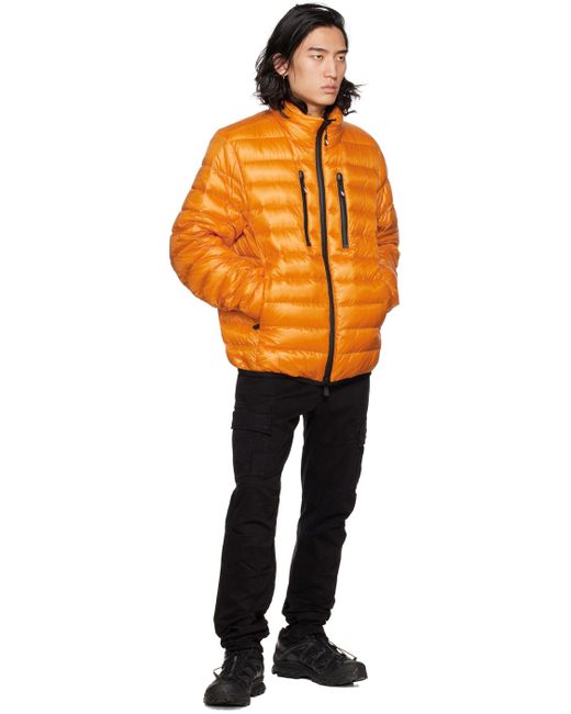 3 MONCLER GRENOBLE Orange Quilted Down Jacket for men
