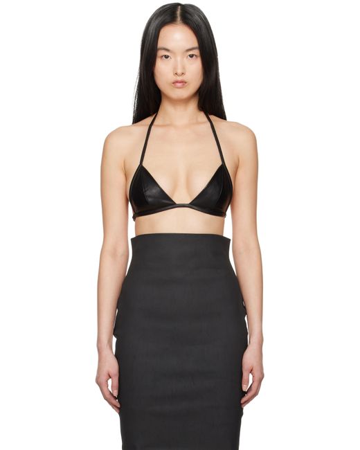 Rick Owens ブラック Hollywood レザー ブラ Black