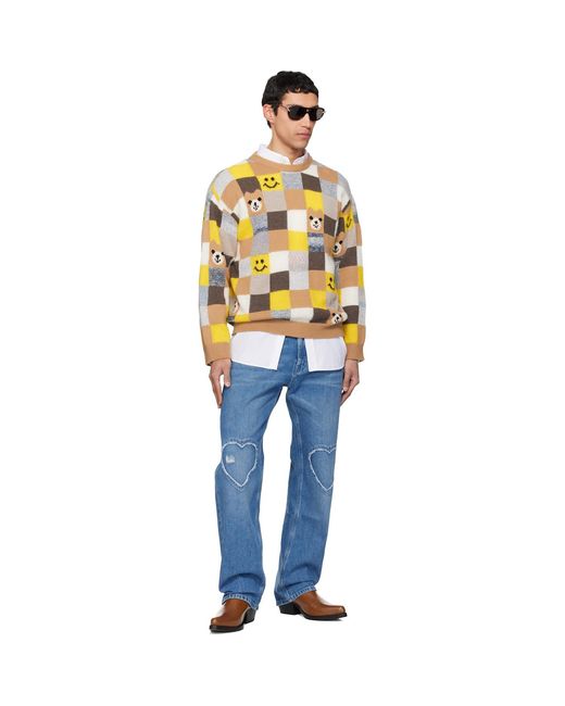 Moschino Metallic Wool & Cashmere Blend Sweater for men
