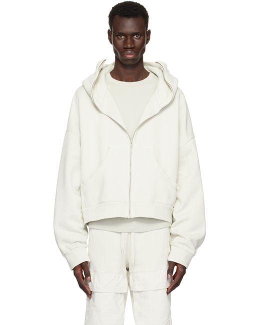 Entire studios White Off- Full Zip Hoodie for men