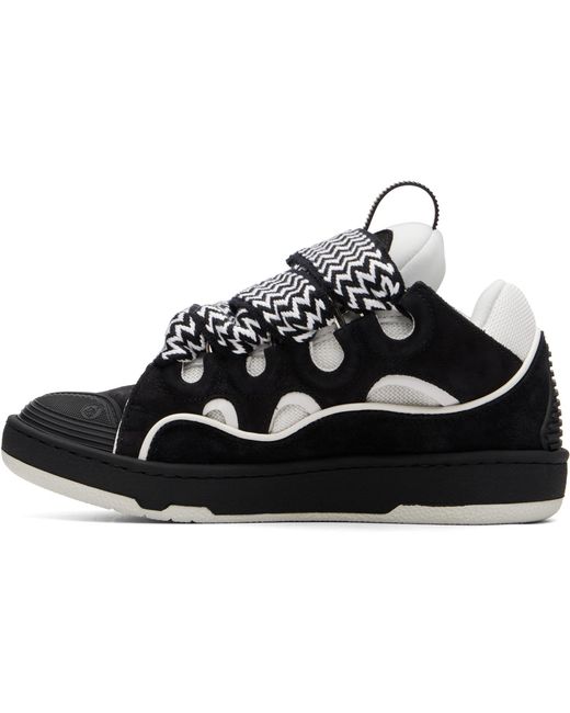 Lanvin Black Bicolor Curb Sneakers