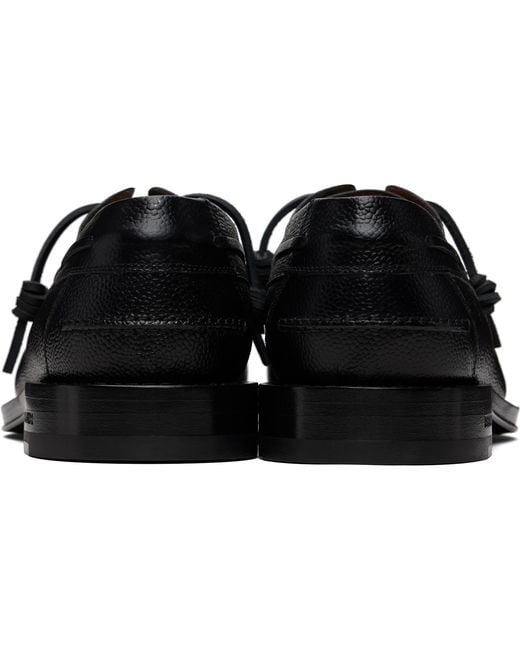 DSquared² Black Neoclassic Boat Shoe Derbys for men