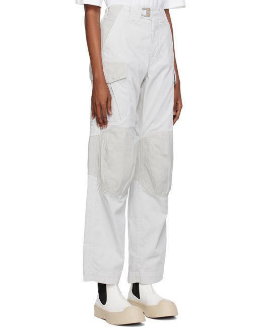 Objects IV Life White Stamped Cargo Pants