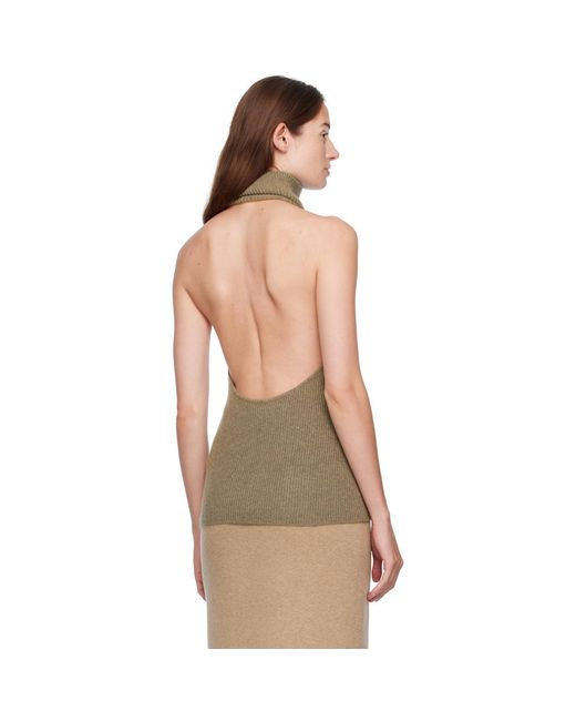 Lisa Yang Brown Taupe Maddie Top