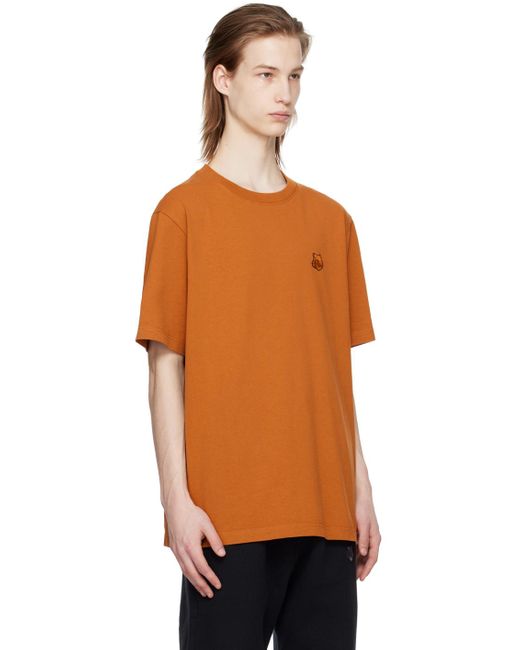メンズ Maison Kitsuné ボールド フォックスヘッド Tシャツ Orange
