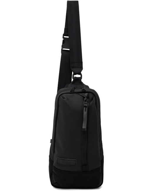 Master Piece Black Slick Sling Bag for men