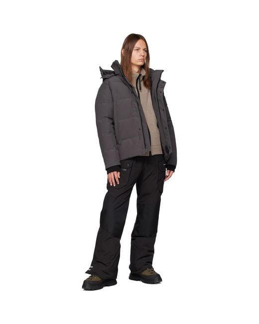 Canada Goose Black Gray Wyndham Down Jacket for men