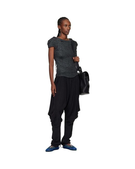 Kiko Kostadinov Black Compass Jersey Blouse