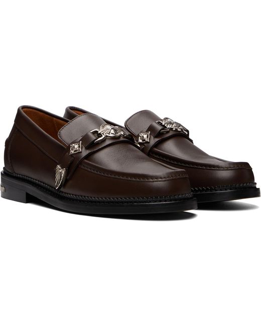 Toga Virilis Brown Ssense Exclusive Metal Loafers for men