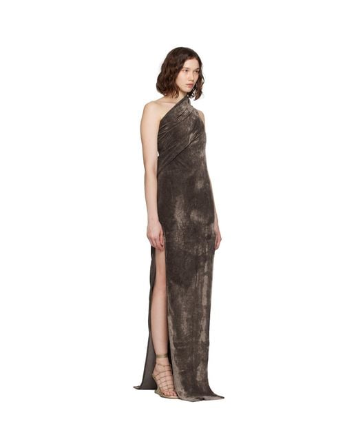 Rick Owens Black Concordians Athena Arrowhead Maxi Dress