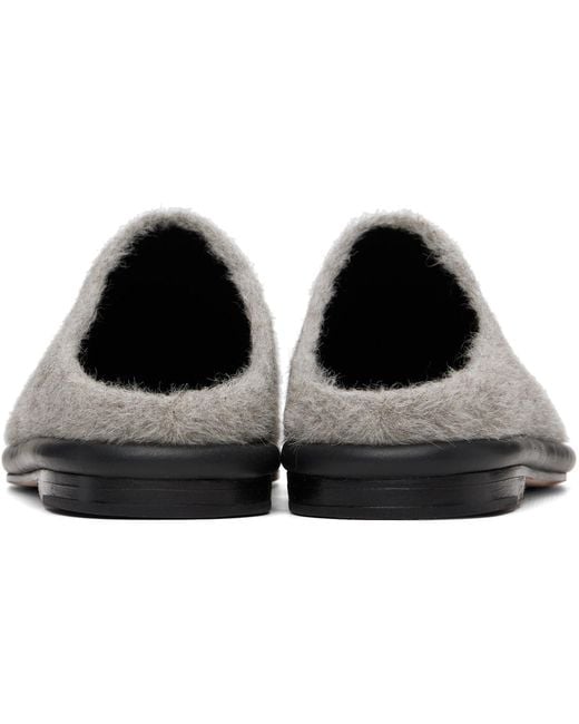 Lauren Manoogian Black Ssense Exclusive Brushed Mule Loafers