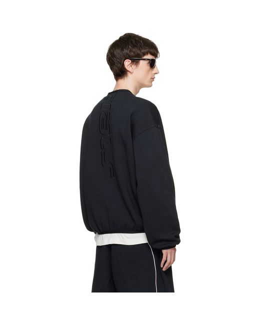 Fear Of God Black Active Trace Modern Crewneck Sweatshirt for men