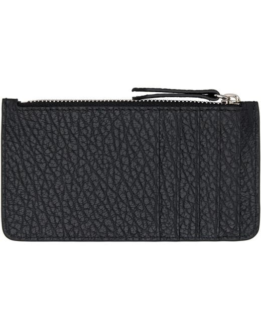 Maison Margiela Black Four Stitches Card Holder for men