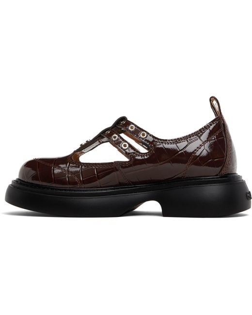 Ganni Black Everyday Butterfly Mary Jane Loafers