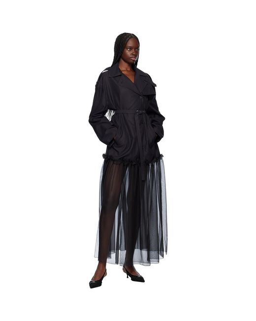 Nensi Dojaka Black Mia Hybrid Trench Coat