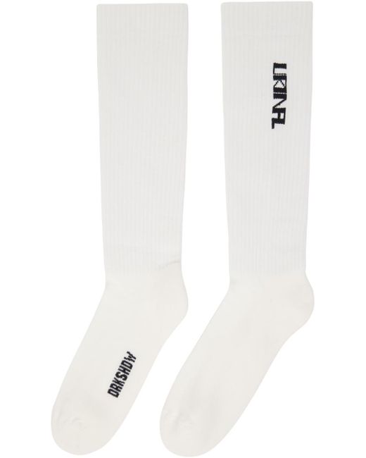 Rick Owens White 'lido' Socks for men