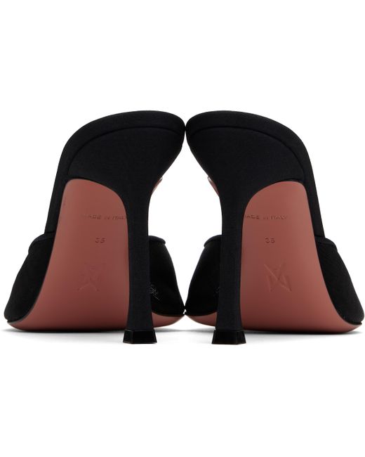 AMINA MUADDI Black Alexa Mesh Slipper 95 Heeled Sandals
