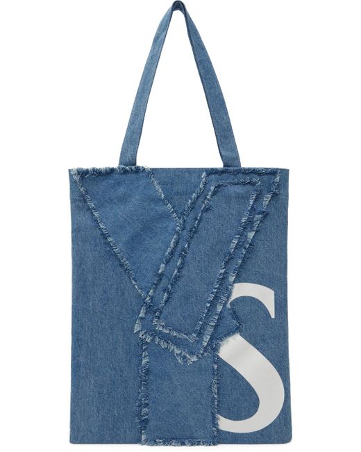 Cabas bleu à patchwork Y's Yohji Yamamoto en coloris Blue