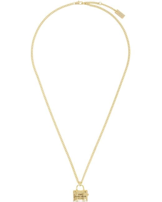 Marc Jacobs Multicolor Gold 'the Tote Bag' Necklace
