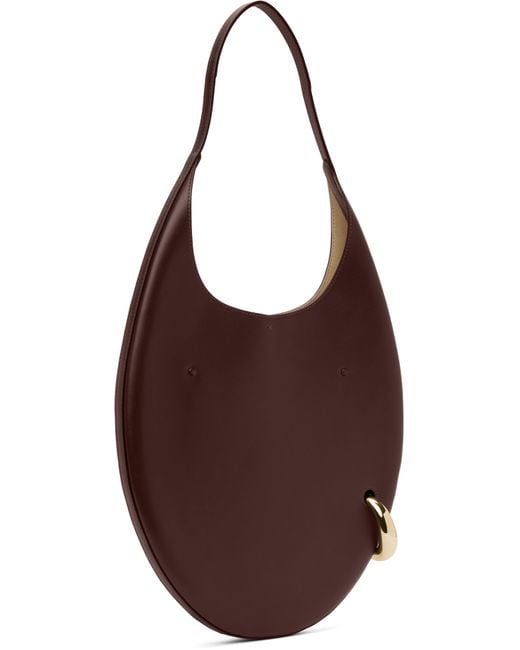 Tory Burch Brown Burgundy Pierced Bag