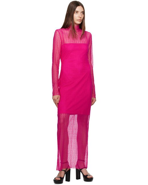 Givenchy Pink 4g Maxi Dress
