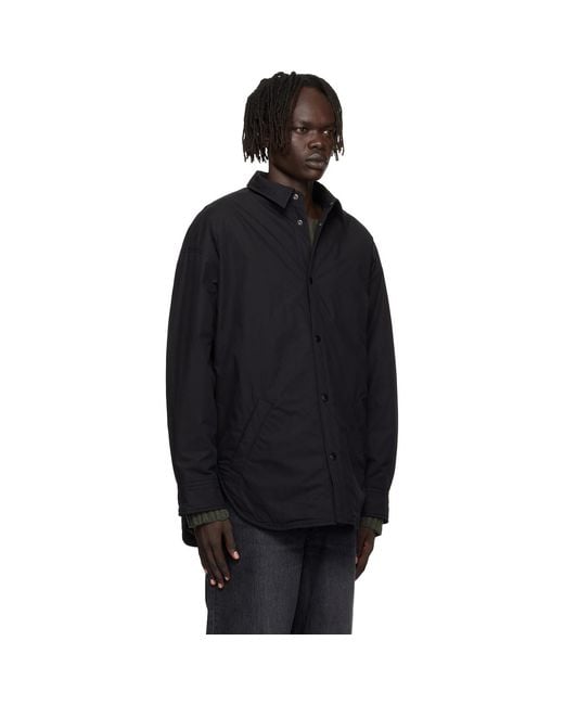 Acne Black Button-Up Overshirt for men