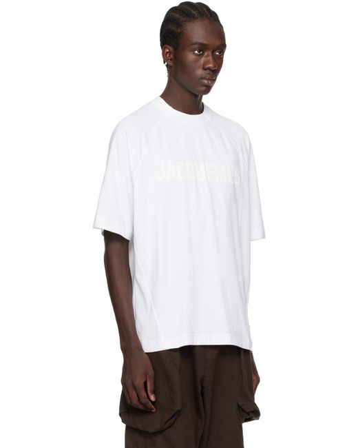 メンズ Jacquemus Les Classiquesコレクション ホワイト Le T-shirt Typo Tシャツ White