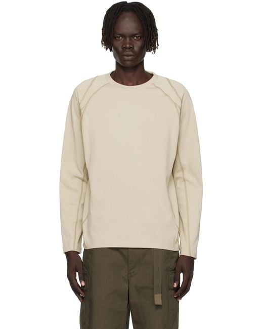 J EONGL I Black Contrast Stitch Long Sleeve T-Shirt for men