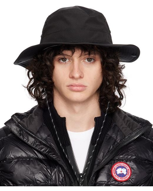Canada Goose Black Venture Bucket Hat for men