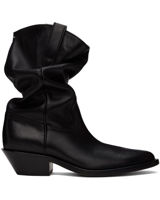 Maison Margiela Black Tabi Western Boots for Men Lyst