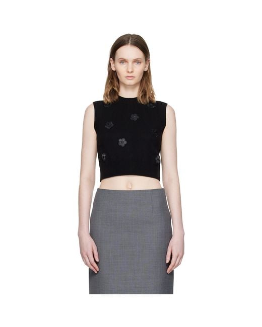 CECILIE BAHNSEN Black Dean Sweater Vest
