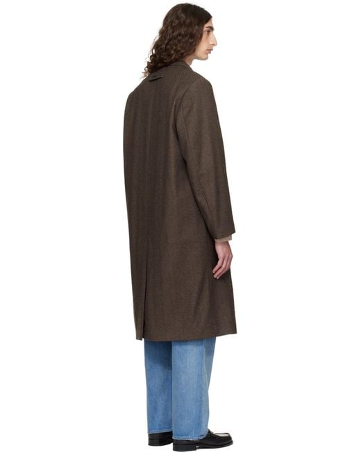 HUGO Black Regular-Fit Concealed Closure Coat for men