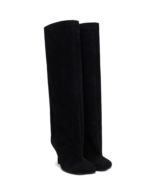 MM6 by Maison Margiela Black Suede Tall Boots