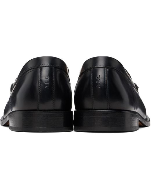 A.P.C. Black Moc Loafers for men