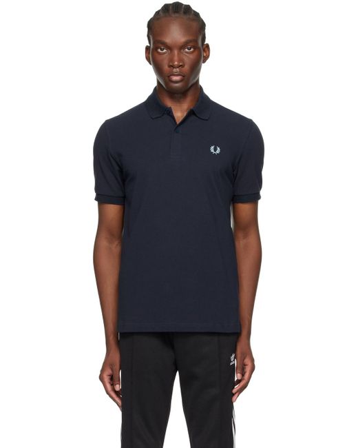 Fred Perry Blue Embroidered Polo for men