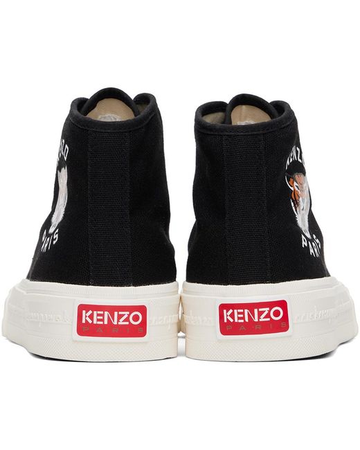 KENZO Black Paris Foxy High-top Canvas Sneakers for men
